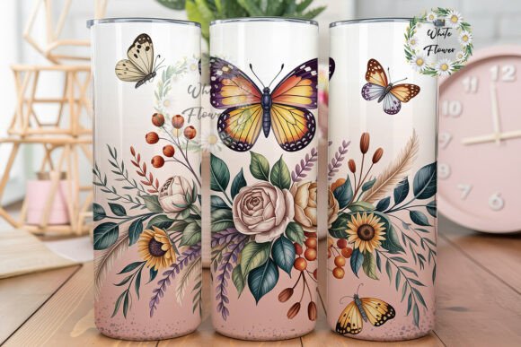 Boho Butterfly Floral Tumbler Wrap Review