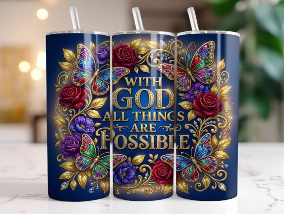 Christian Butterfly Floral Quote Tumbler Review