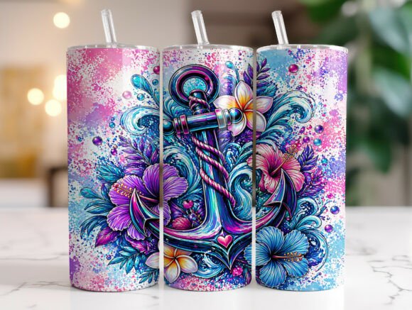 Colorful Nautical Floral Anchor Tumbler Review