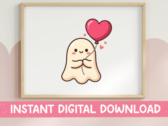 Cute Ghost Heart Balloon Kawaii SVG Review