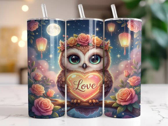 Cute Owl Heart Valentine Tumbler Wrap Review