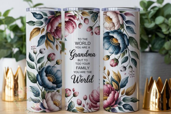 Elegant Floral Grandma 20oz Tumbler Wrap Review