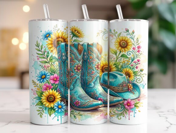 Floral Cowboy Boots Tumbler Wrap Review