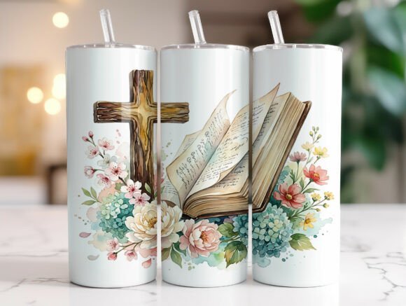 Floral Cross Bible 20oz Tumbler Wrap Review
