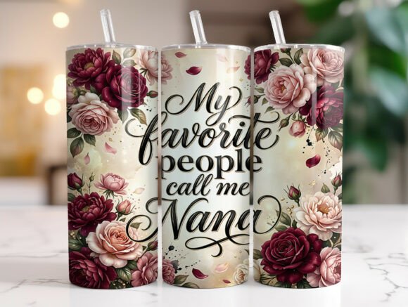 Floral Nana Rose Floral 20oz Tumbler PNG Review