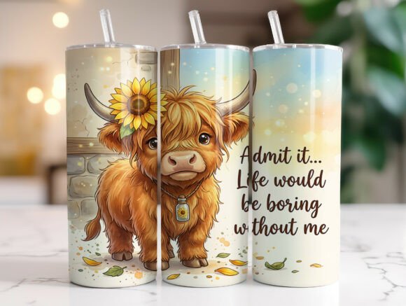 Funny Highland Cow Quote Tumbler Wrap Review