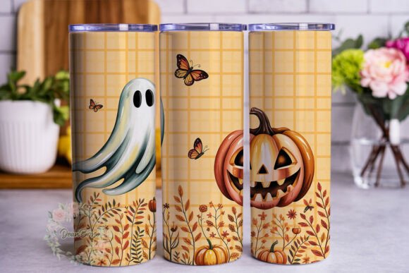 Ghost Pumpkin Plaid Tumbler Wrap Review