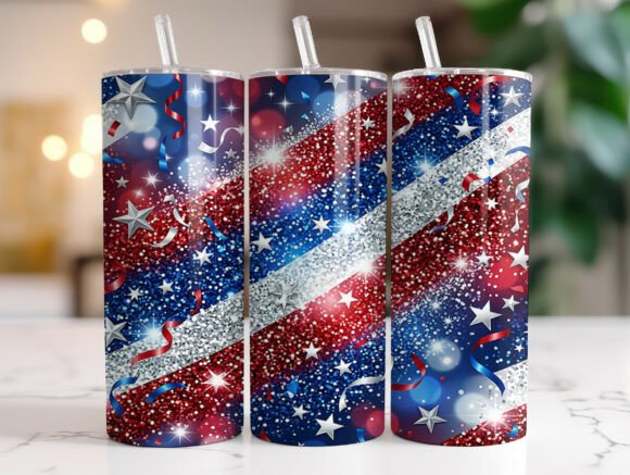 Glitter Patriotic 4th of July Tumbler Review