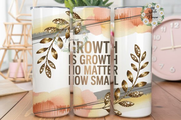 Growth Gold Glitter 20oz Tumbler Wrap Review
