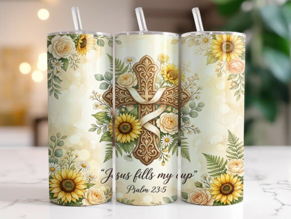 Jesus Fills My Cup 20oz Tumbler Wrap PNG Review