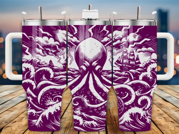Kraken Ship Storm 40oz Tumbler Design Review