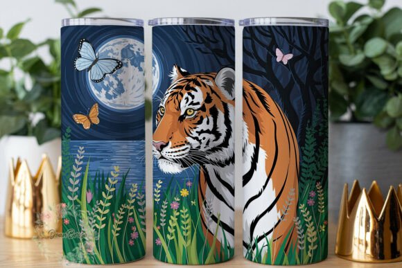 Mystical Tiger Moonlit Flora Tumbler Review