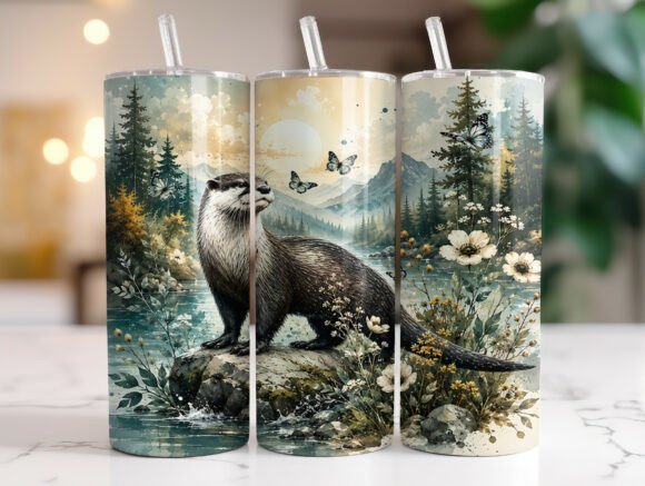 Otter Wildlife 20oz Tumbler Wrap Design Review