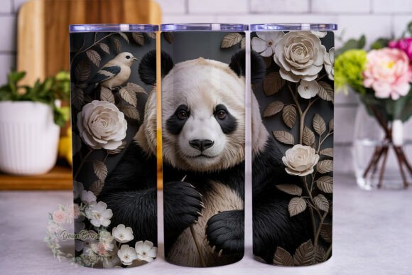 Panda Carved Floral 20oz Tumbler Wrap Review