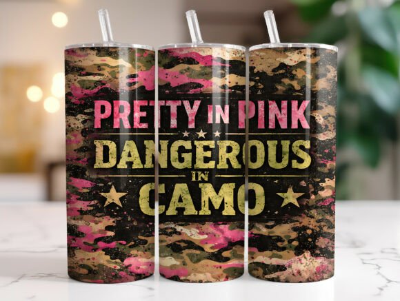 Pink Camo Hunting 20 Oz Tumbler Wrap Review
