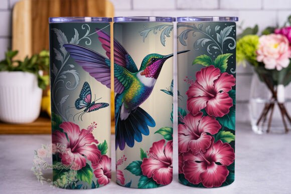 Pink Hummingbird Floral Tumbler Wrap Design Review
