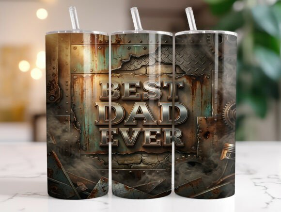 Rustic Metal Dad Quote Tumbler Wrap Review