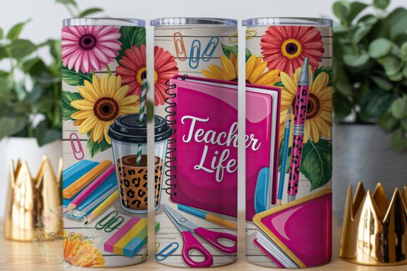 Teacher Life Sunflower 20oz Tumbler Wrap Review