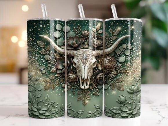 Western Bull Skull Floral Tumbler Wrap Review